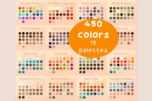 Download 450 Color Palette Bundle Procreate - Palette Collection