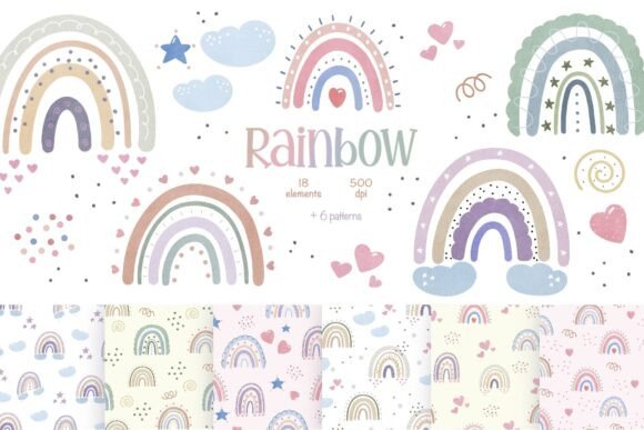 Download Watercolor Pastel Rainbow Clipart - Art Collection