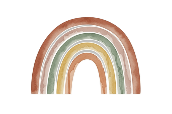 Download Watercolor Boho Earthy Tone Rainbow Art - Art Collection