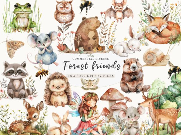 Download Cute Little Animal Clipart, Woodland PNG - Art Collection