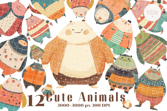 Download Cute Animal Clipart, Whimsical Creatures - Art Collection