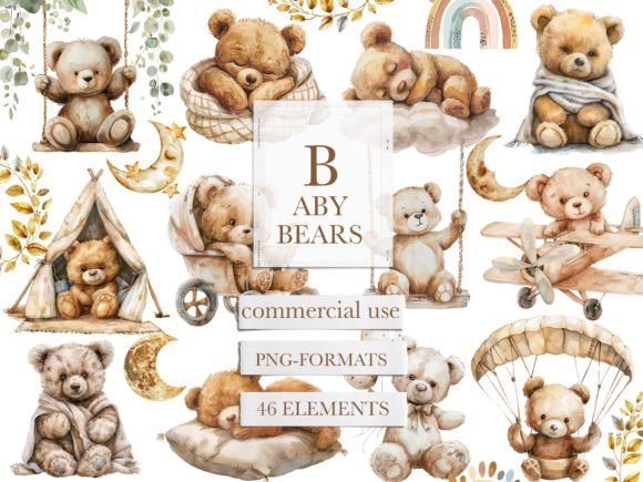 Download Boho Nursery Clipart, Teddy Bear Nursery - Art Collection
