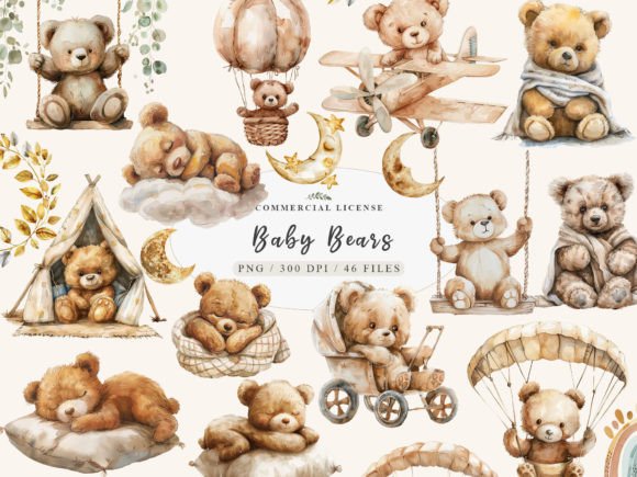 Download Boho Nursery Clipart, Teddy Bear Nursery - Art Collection
