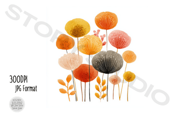 Download Abstract Floral Earthy Tone Clipart Set - Art Collection