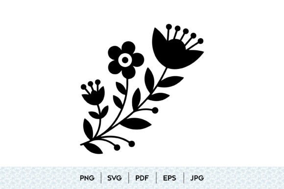 Download Scandinavian Floral Folk Art Design - Art Collection
