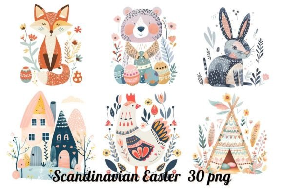 Download Scandinavian Easter Folk Art Sublimation - Art Collection