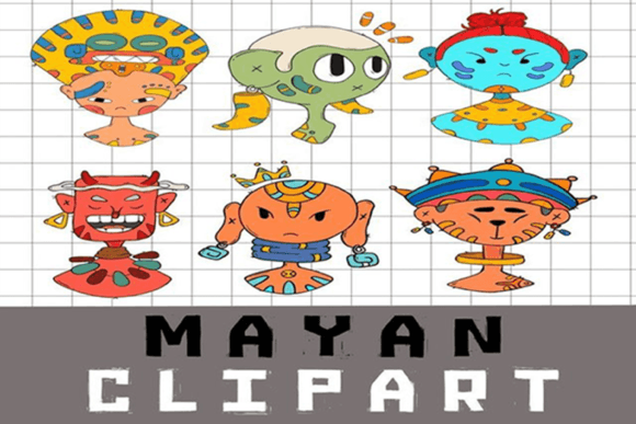 Download Cute Ancient Aztec &amp; Mayan Clip Art Set - Art Collection