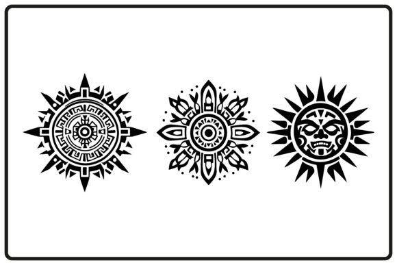 Download Aztec Calendar Silhouette Clipart Vector - Art Collection