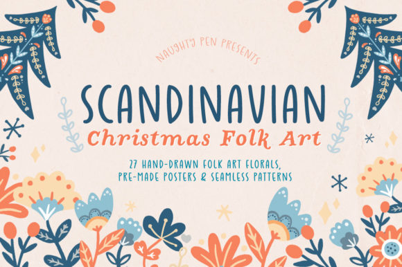 Download Scandinavian Christmas Folk Art - Art Collection
