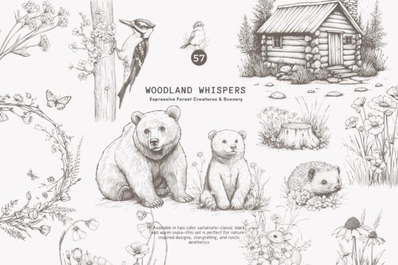 Download Woodland Clipart Forest Animals Set - Art Collection