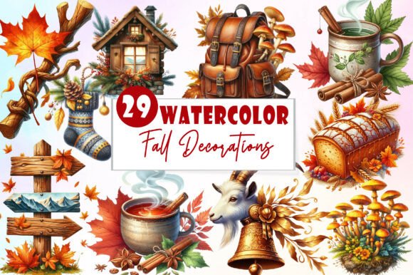 Download Watercolor Alpine Autumn Clipart - Art Collection