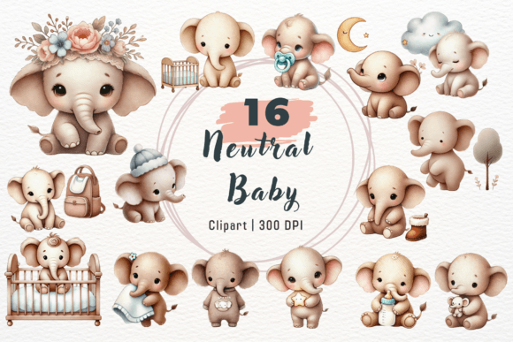 Download Watercolor Neutral Baby Clipart - Art Collection