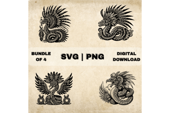 Download Quetzalcoatl SVG Bundle, Aztec God Clipart - Art Collection