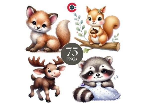 Download Cute Woodland Forest Animals Cliparts - Art Collection