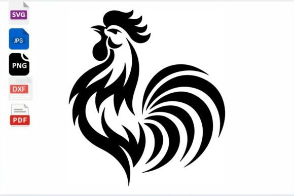 Download Rooster SVG Clipart Tribal Farm Animal - Art Collection