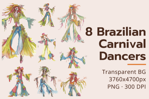 Download Brazilian Clip Art Carnival Watercolor - Art Collection