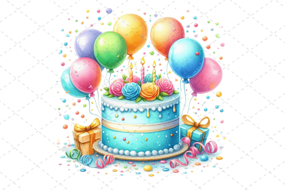 Download Watercolor Birthday Cake Clipart - Art Collection