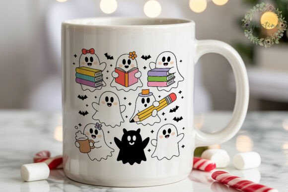 Download Cute Reading Ghosts PNG Clipart - Art Collection