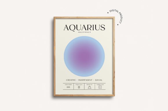 Download Aquarius Zodiac Printable Wall Art - Art Collection
