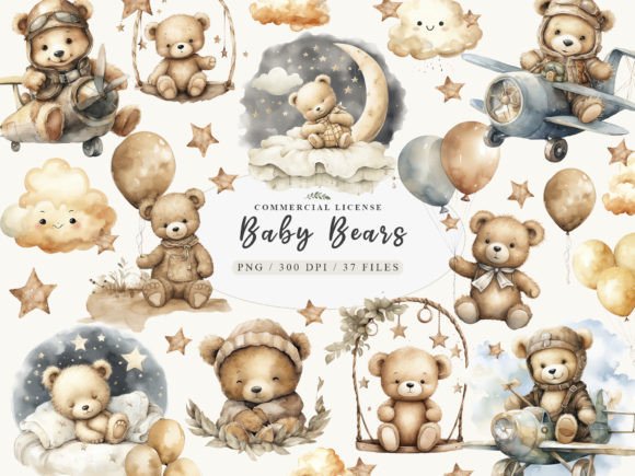 Download Nursery Teddy Bear Clipart,Boho Clipart - Art Collection