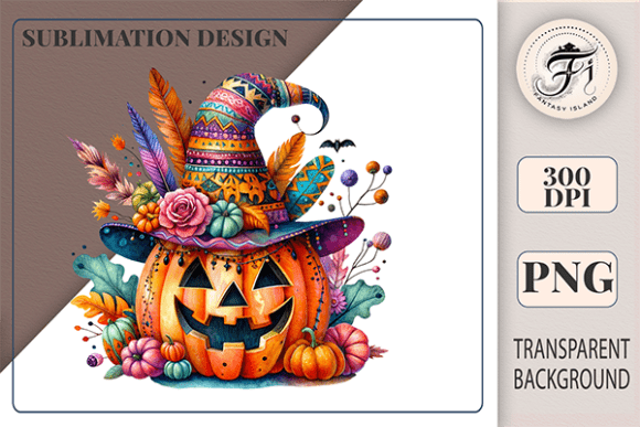 Download Boho Halloween Pumpkin Clipart Witch Hat - Art Collection
