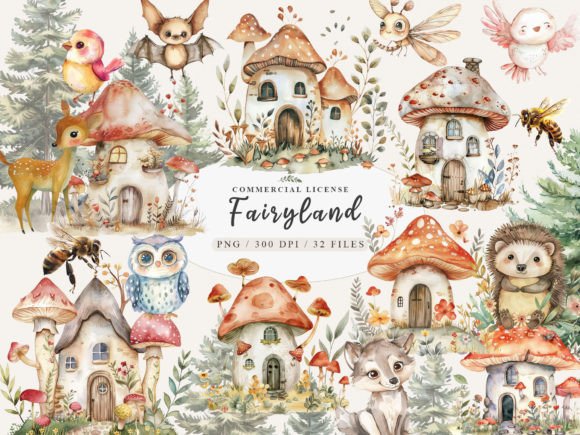 Download Woodland Baby Animal, Mushroom Clipart - Art Collection