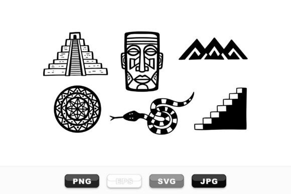 Download Aztec Tribal Icon Clipart Set - Art Collection
