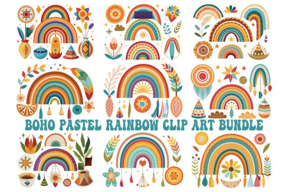 Download Boho Rainbow Design Art Vector - Art Collection