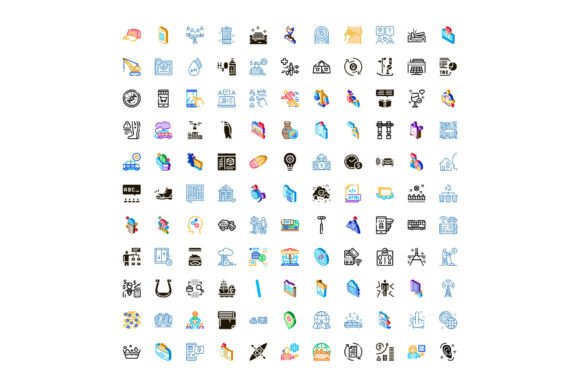 Download Diverse Abstract Icons Illustrating Vari - Abstract icons Collection